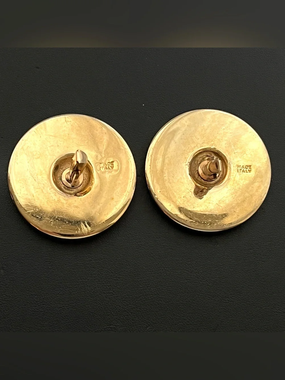 Vintage Italian Porcelain Cufflinks Large Hand Painted Dandy Man